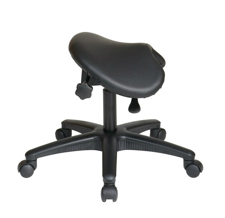 Ergonomic Saddle Seat Stool w/ Seat Angle Adjustment