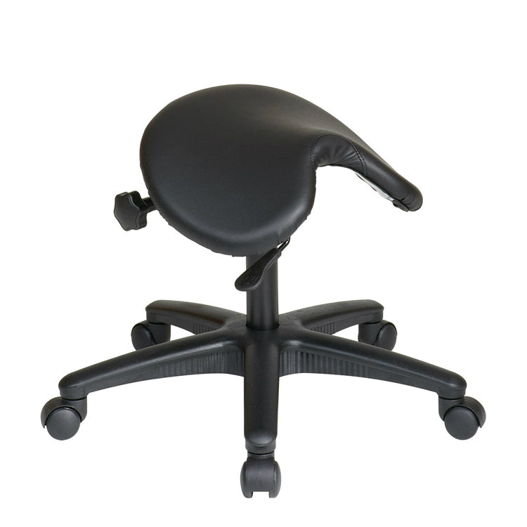 Ergonomic Saddle Seat Stool w/ Seat Angle Adjustment