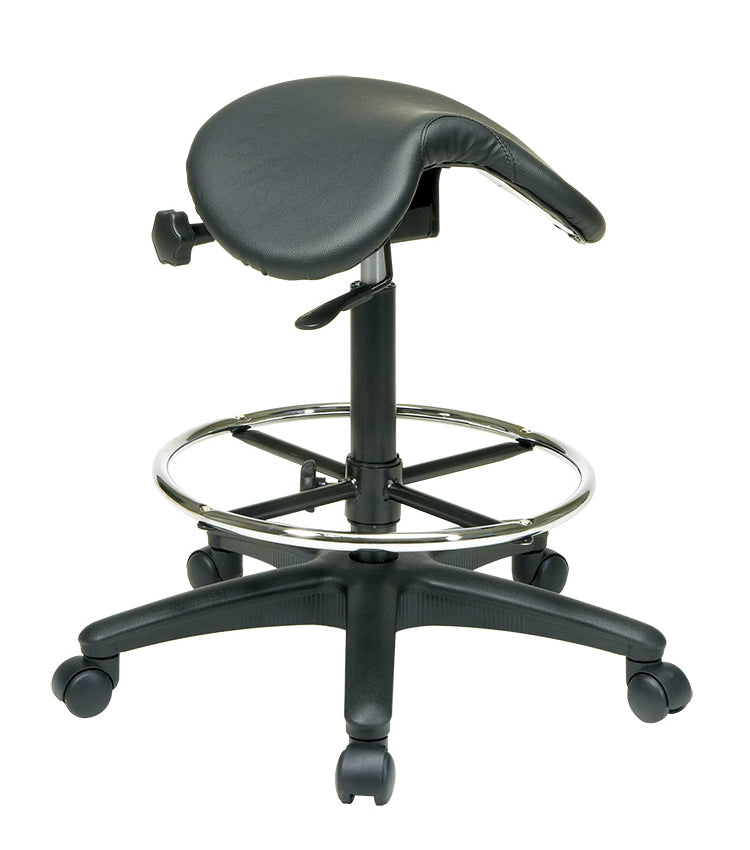 Ergonomic Drafting Saddle Seat Stool w/ Seat Angle Adjustment Ergo