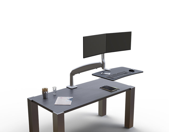 Workrite SOL-SINGLE-CCG-S Solace Single Sit-Stand Desk Converter