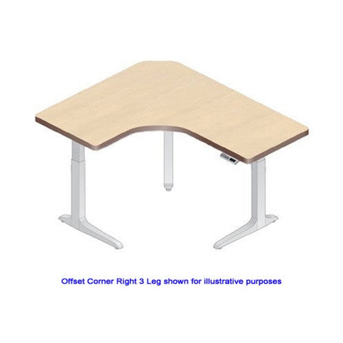 Workrite Sierra Offset Corner Left 3-Leg Electric Height Adjust Desk