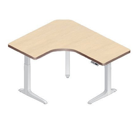 Workrite Sierra Offset Corner Right 3-Leg Electric Height Adjust Desk