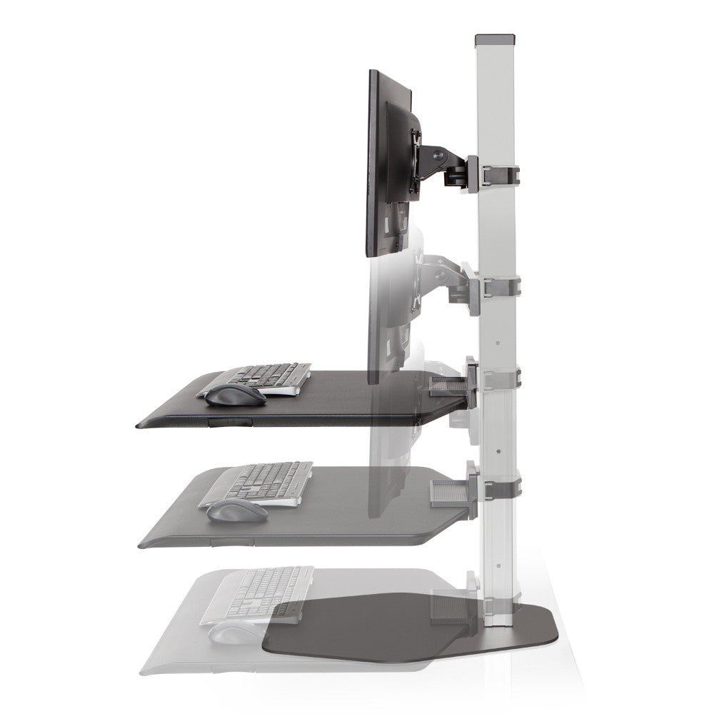 Innovative WNST-2 Winston Dual Monitor Desktop Sit-Stand Workstation