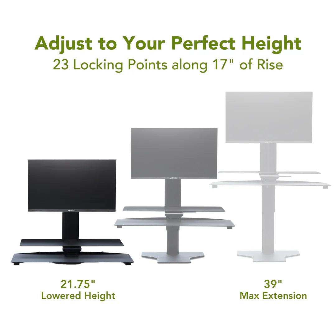 Perfect Posture HAW001 Single Monitor Sit2Stand Workstation