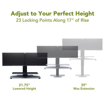 Perfect Posture HAW002 Dual Monitor Sit2Stand Workstation