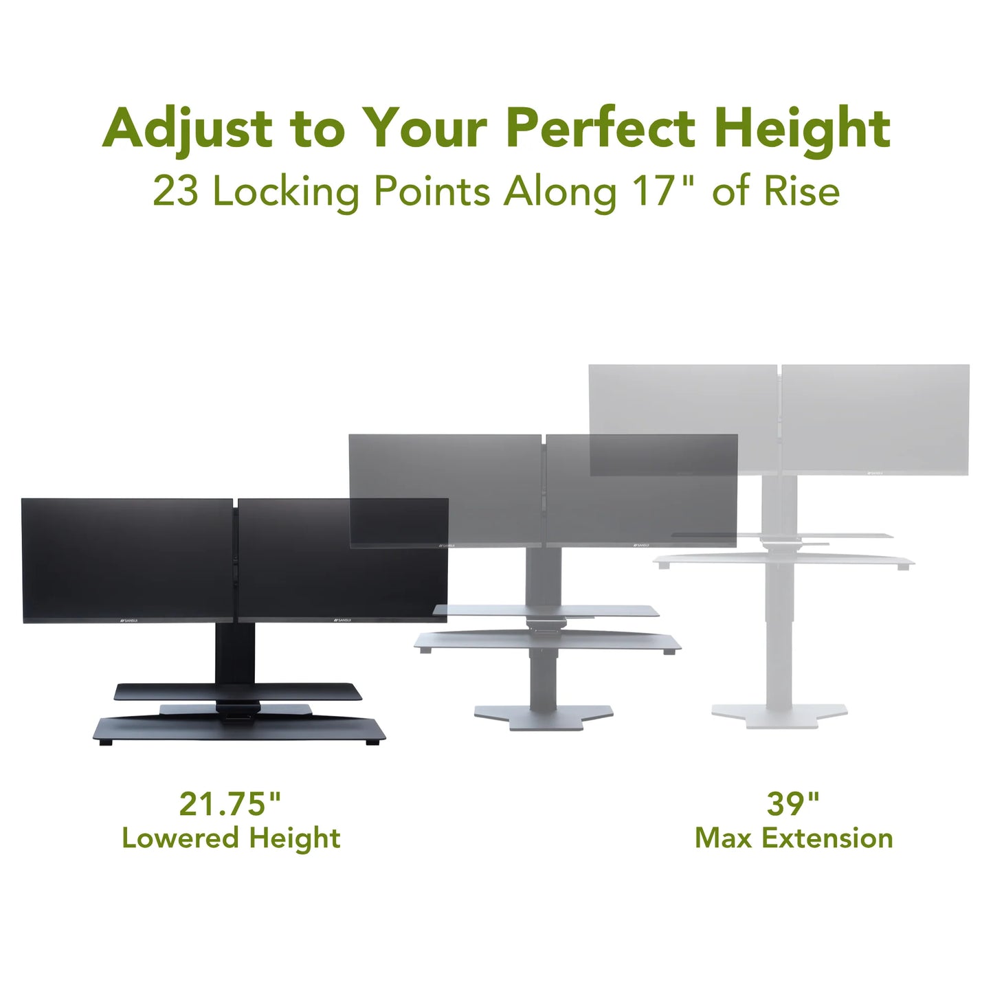 Perfect Posture HAW002-LTH Monitor and Laptop Sit2Stand Workstation