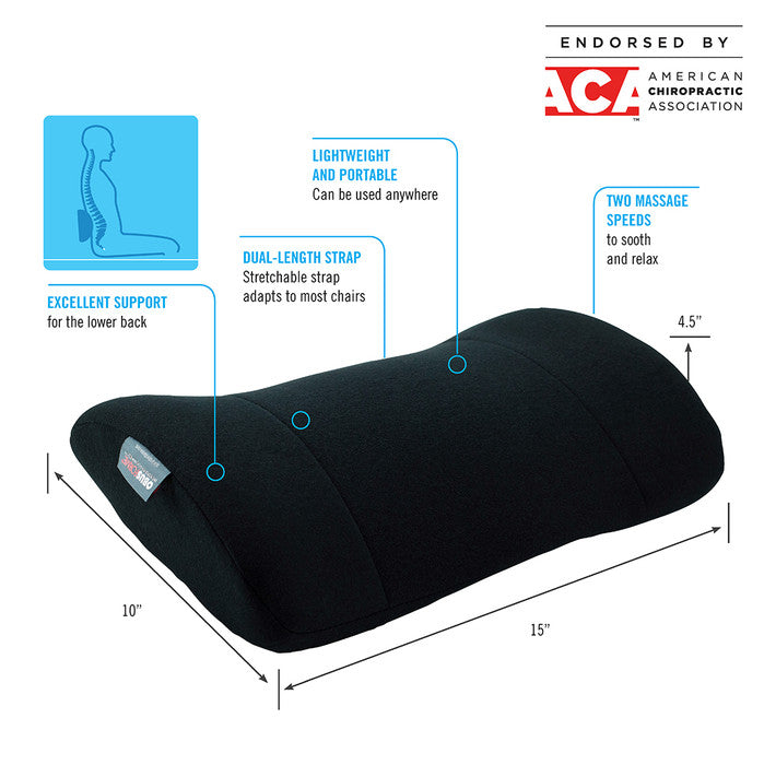 ObusForme Side-To-Side Lumbar Support Cushion w/ Massage