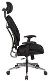 Space Leather Managers Chair w/2-Way Adjustable Headrest