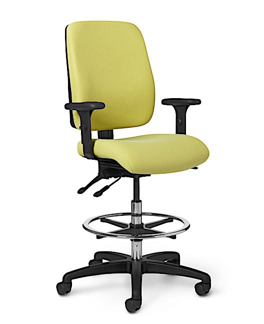 Office Master AF415 Affirm Turn-Lock Footring High-Back Stool