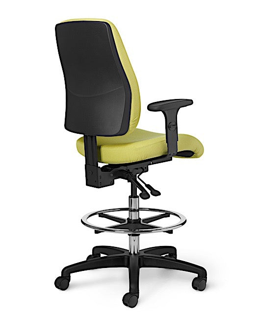 Office Master AF415 Affirm Turn-Lock Footring High-Back Stool