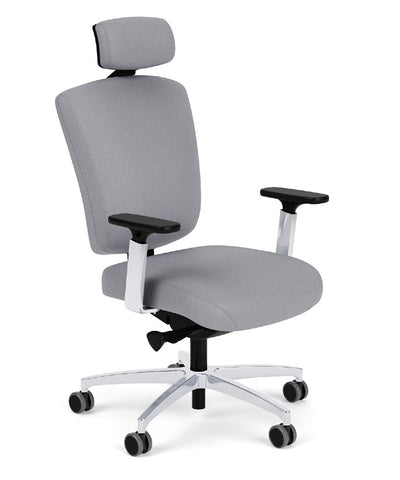 Office Chair with Lumbar Support - Black - Brisbane HD by Via Seating