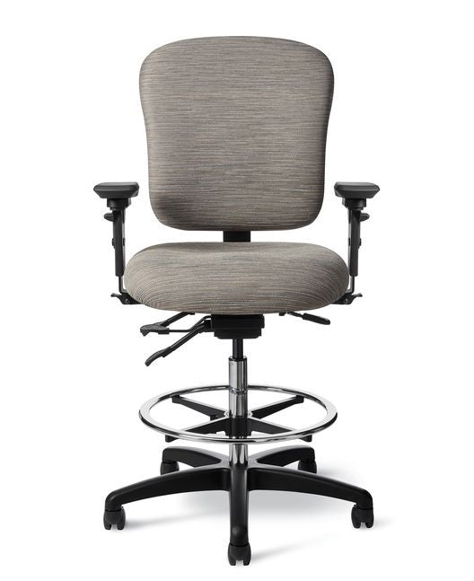 Office Master PT55IU 24-7 Intensive Use Mid-Back Drafting Stool