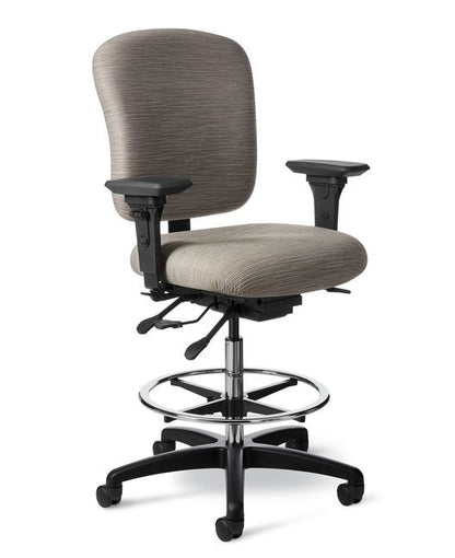Office Master PT55IU 24-7 Intensive Use Mid-Back Drafting Stool