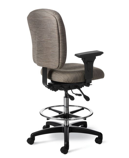 Office Master PT55IU 24-7 Intensive Use Mid-Back Drafting Stool