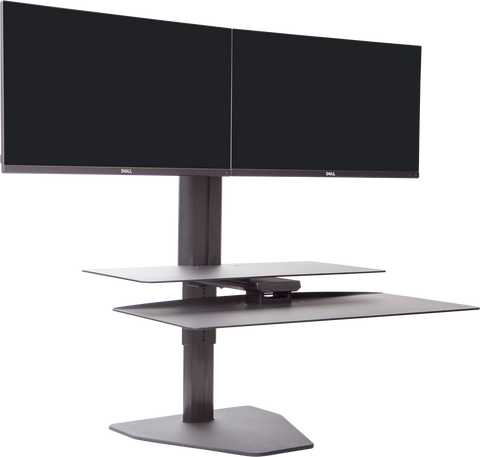 Sit to stand desk riser dual monitor deals
