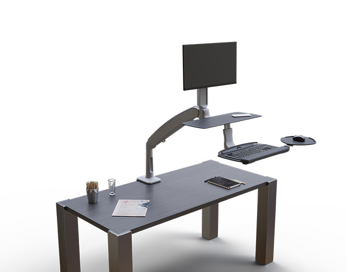 Workrite SOL2-ST-CCG-S Solace 2 Sit-Stand Desk Converter – Ergo Experts