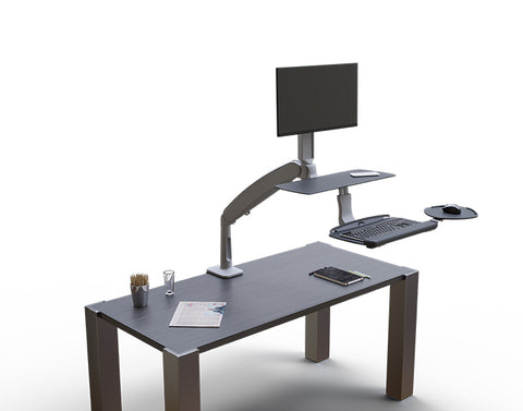 Workrite SOL2-ST-CCG-S Solace 2 Sit-Stand Desk Converter