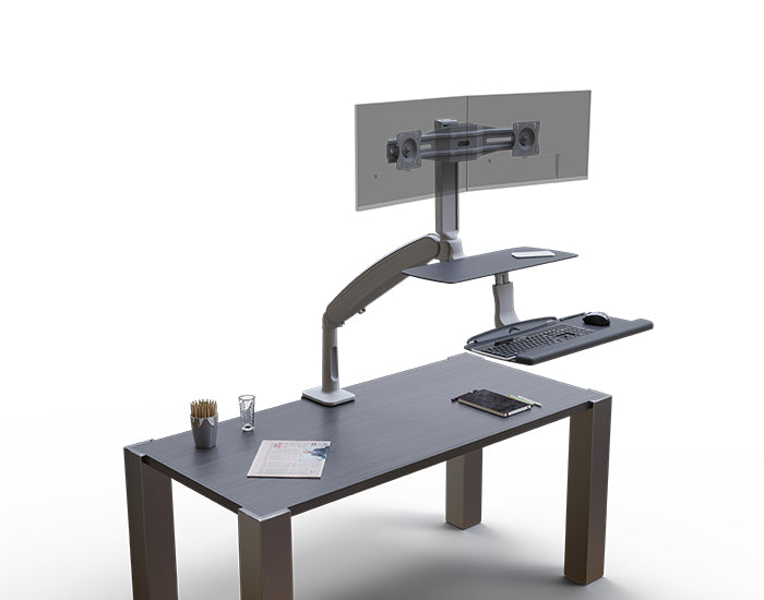 Workrite SOL2-ST-CCG-S Solace 2 Sit-Stand Desk Converter