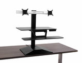 Workrite SOL-E-DT-B Solace Electric Sit-Stand Desk Converter
