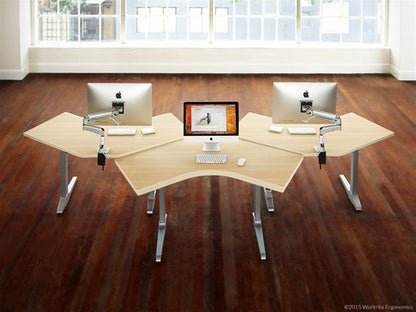 Workrite Sierra 120-Degree 2-Leg Electric Sit-Stand Desk