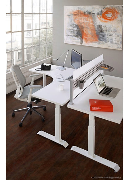Workrite Sierra Equal Corner 3-Leg Electric Height Adjustable Desk