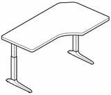 Workrite Sierra Offset Corner Left 2-Leg Electric Height Adjust Desk