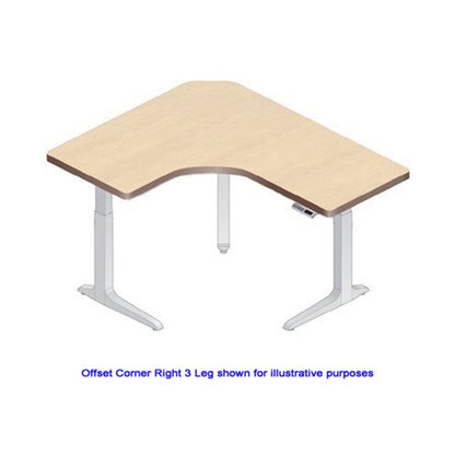 Workrite Sierra Offset Corner Left 3-Leg Electric Height Adjust Desk