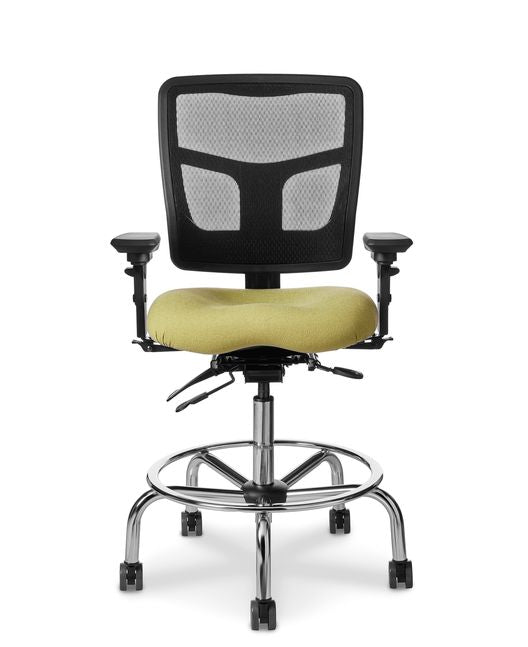 Office Master YS73 Yes Mesh Back Drafting Stool Spider Base