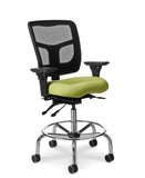 Office Master YS73 Yes Mesh Back Drafting Stool Spider Base