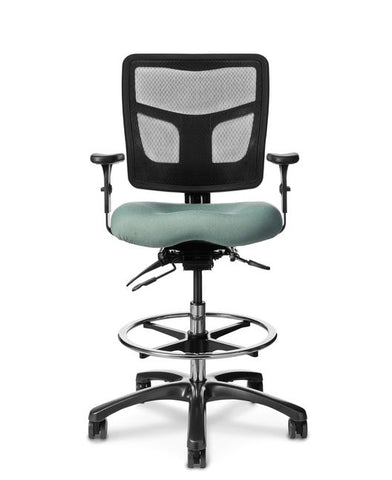 Office Master YS75 Yes Mesh Back Drafting Stool Adjustable Footring
