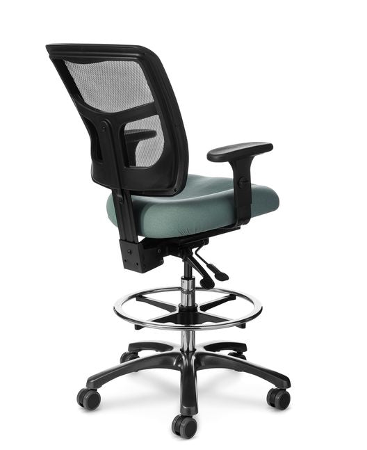 Office Master YS75 Yes Mesh Back Drafting Stool Adjustable Footring