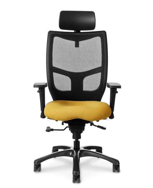 Office Master Yes YS79 High Mesh Back Ergonomic Task Chair w/ Headrest ...