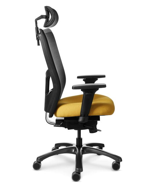 Office Master Yes YS79 High Mesh Back Ergonomic Task Chair w/ Headrest ...